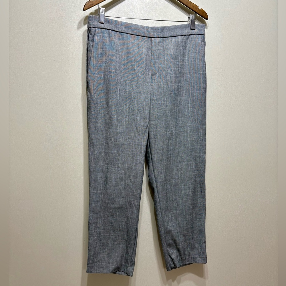 Old Navy High Rise Pull-On Ankle Pants Gray Relaxed Fit Size 12 - Picture 2 of 8